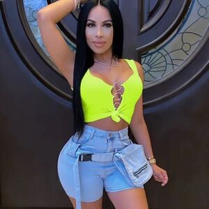 Neon Green Crop Top